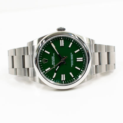 Rolex Oyster Perpetual 41mm Green Dial 124300 (2022)