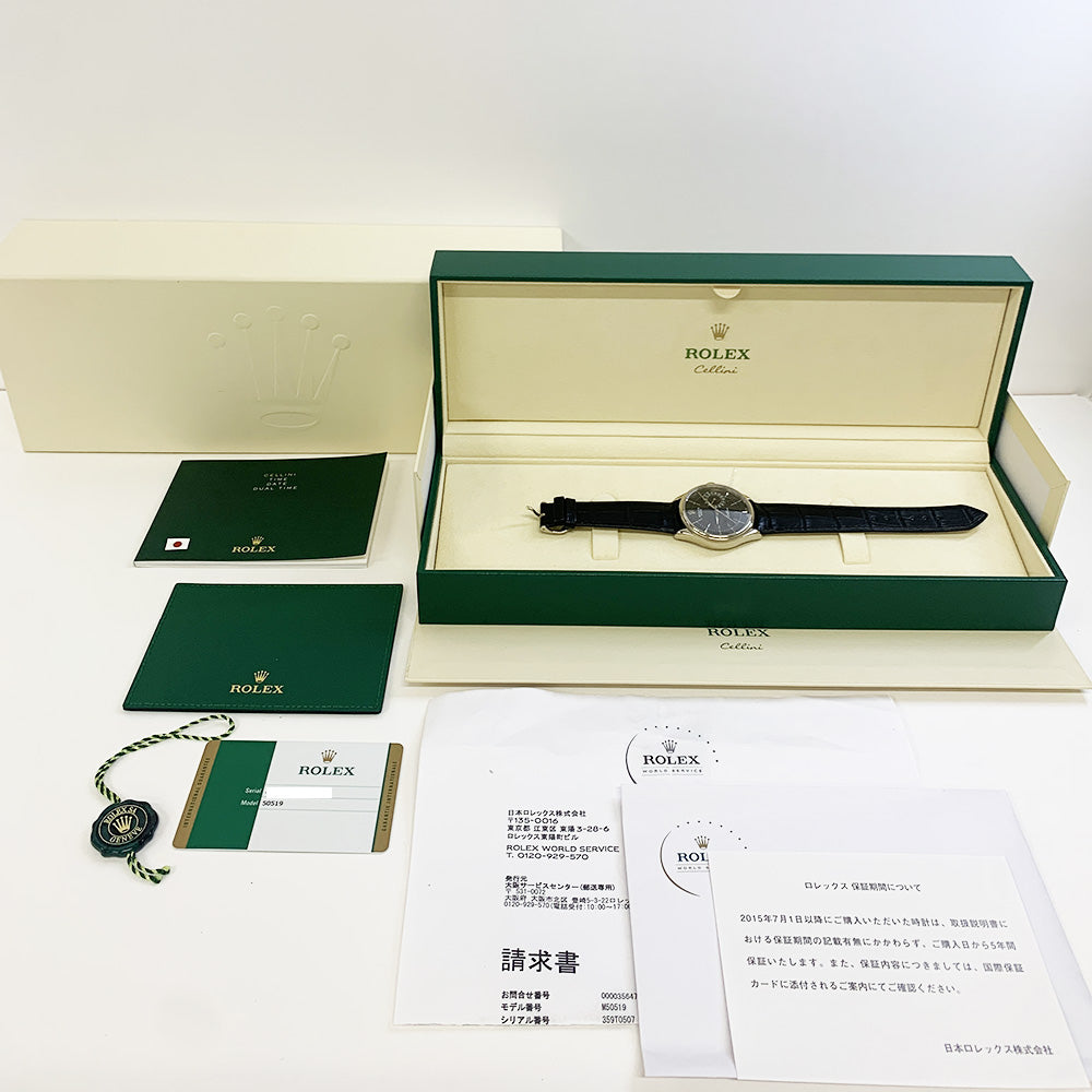 Rolex Cellini Date Black Dial 50519