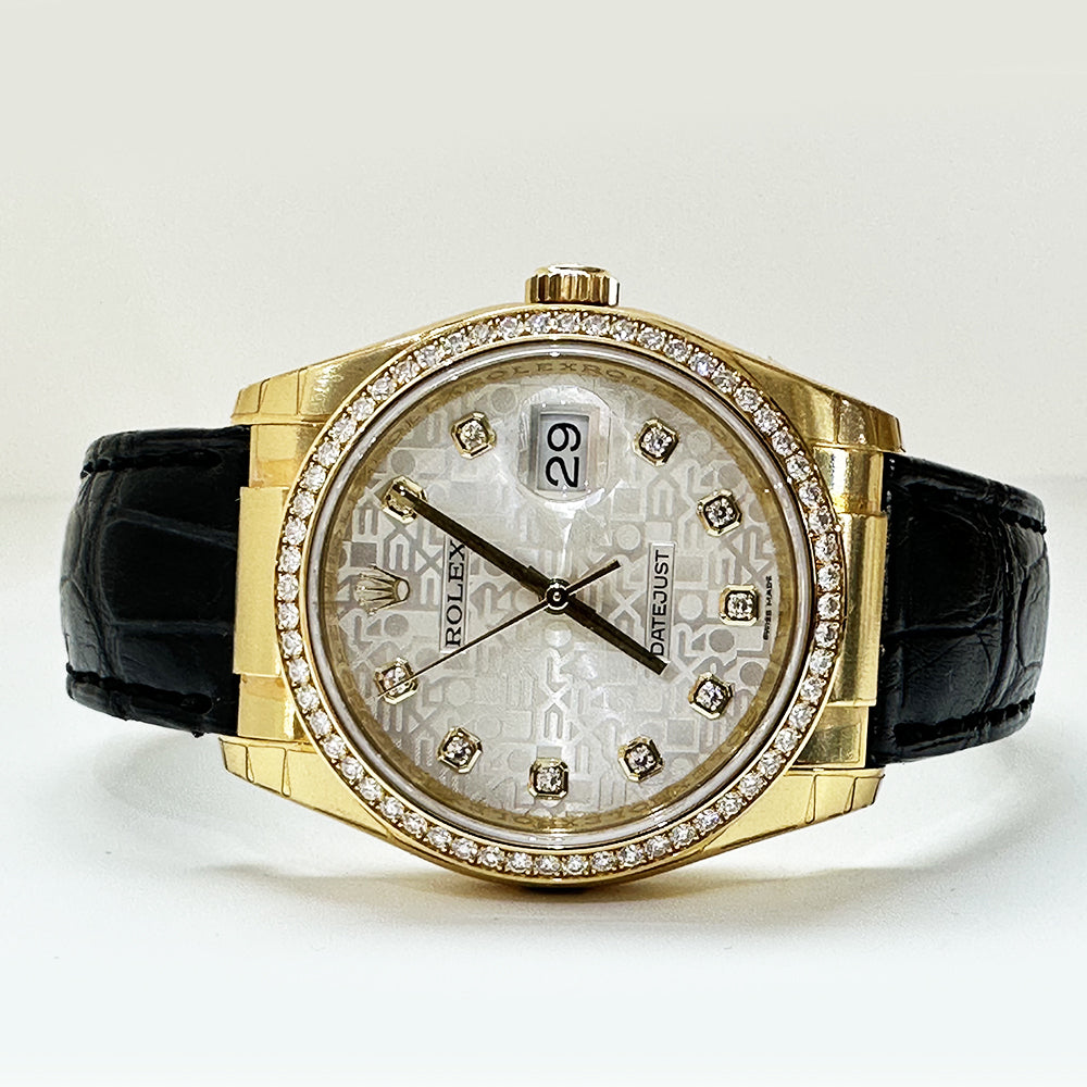 Rolex Datejust 36mm Silver Jubilee Diamond Dial 116188