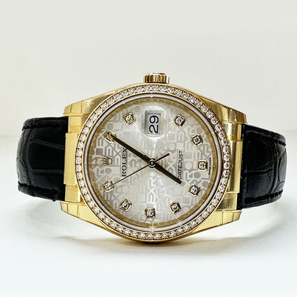 Rolex Datejust 36mm Silver Jubilee Diamond Dial 116188