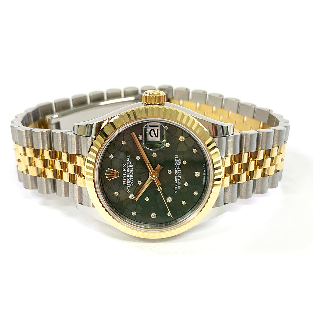 Rolex Datejust 31mm Green Flower Diamond Dial 278273