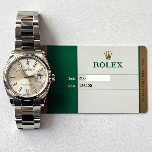 Rolex Datejust 36mm Silver Dial 126200 (2019)
