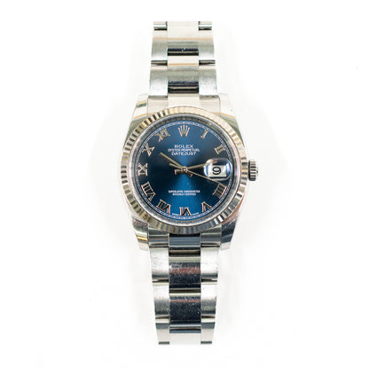 Rolex Datejust 36mm Blue Roman Dial 116234 (2016)