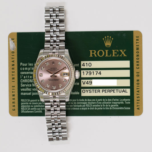 Rolex Lady Datejust 26mm Pink Diamond Dial 179174G
