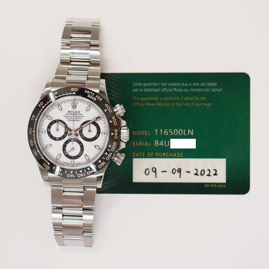 Rolex Daytona White Dial 116500LN (2022)