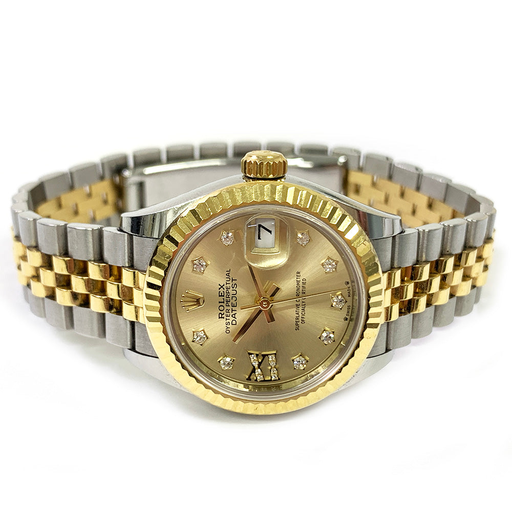 Rolex Lady-Datejust Champagne Diamond Dial 279173G