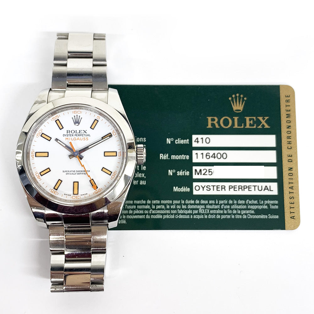 Rolex Milgauss White Dial 116400