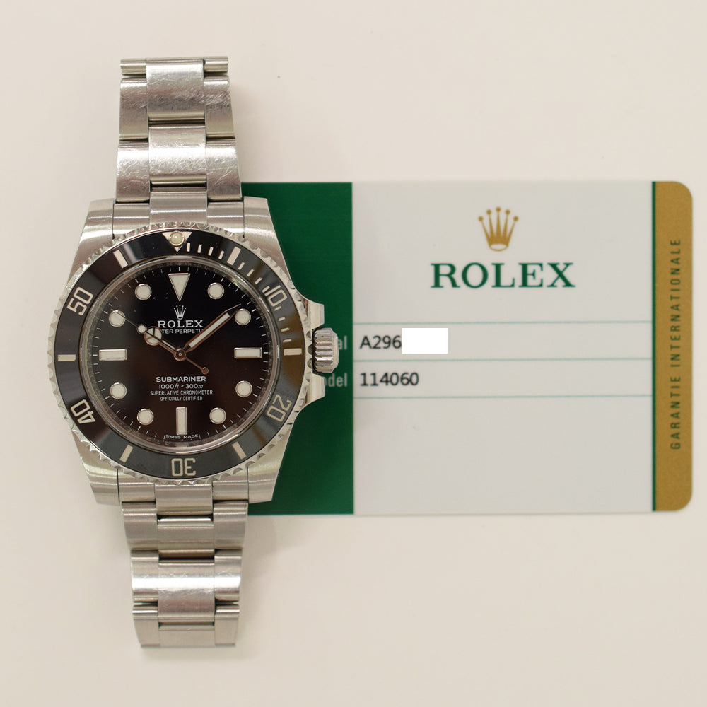 Rolex Submariner No Date 40mm Black Dial 114060 (2018)