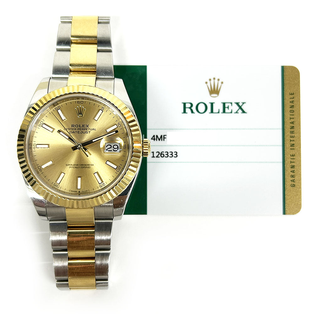 Rolex Datejust 41mm Champagne Dial Oyster 126333