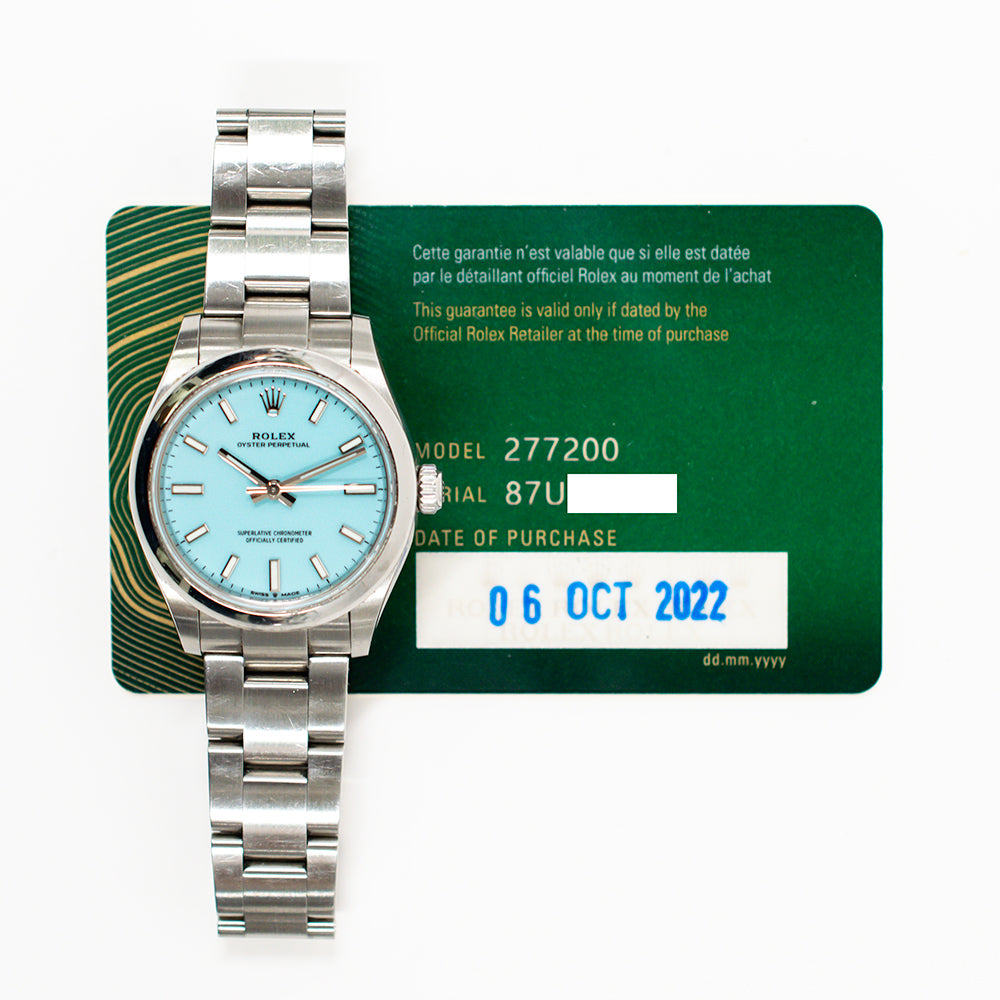 Rolex Oyster Perpetual 31mm Turquoise Dial 277200 (2022)