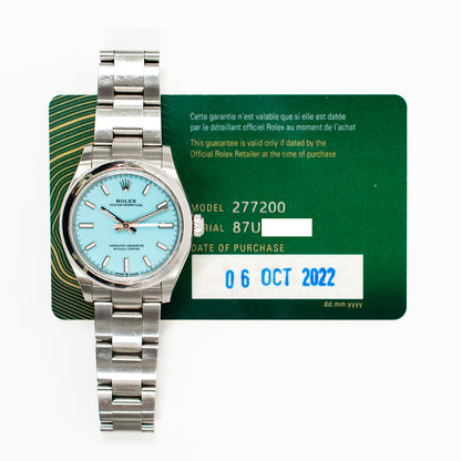 Rolex Oyster Perpetual 31mm Turquoise Dial 277200 (2022)