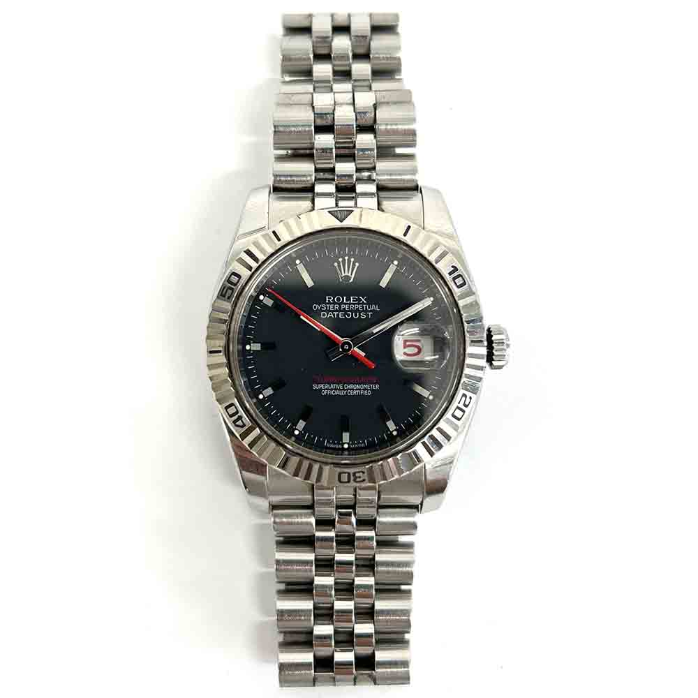 Rolex Datejust Turn-O-Graph Black Dial 116264