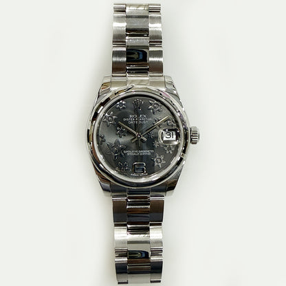 Rolex Datejust 31mm Dark Rhodium Flower Dial 178240 (2014)