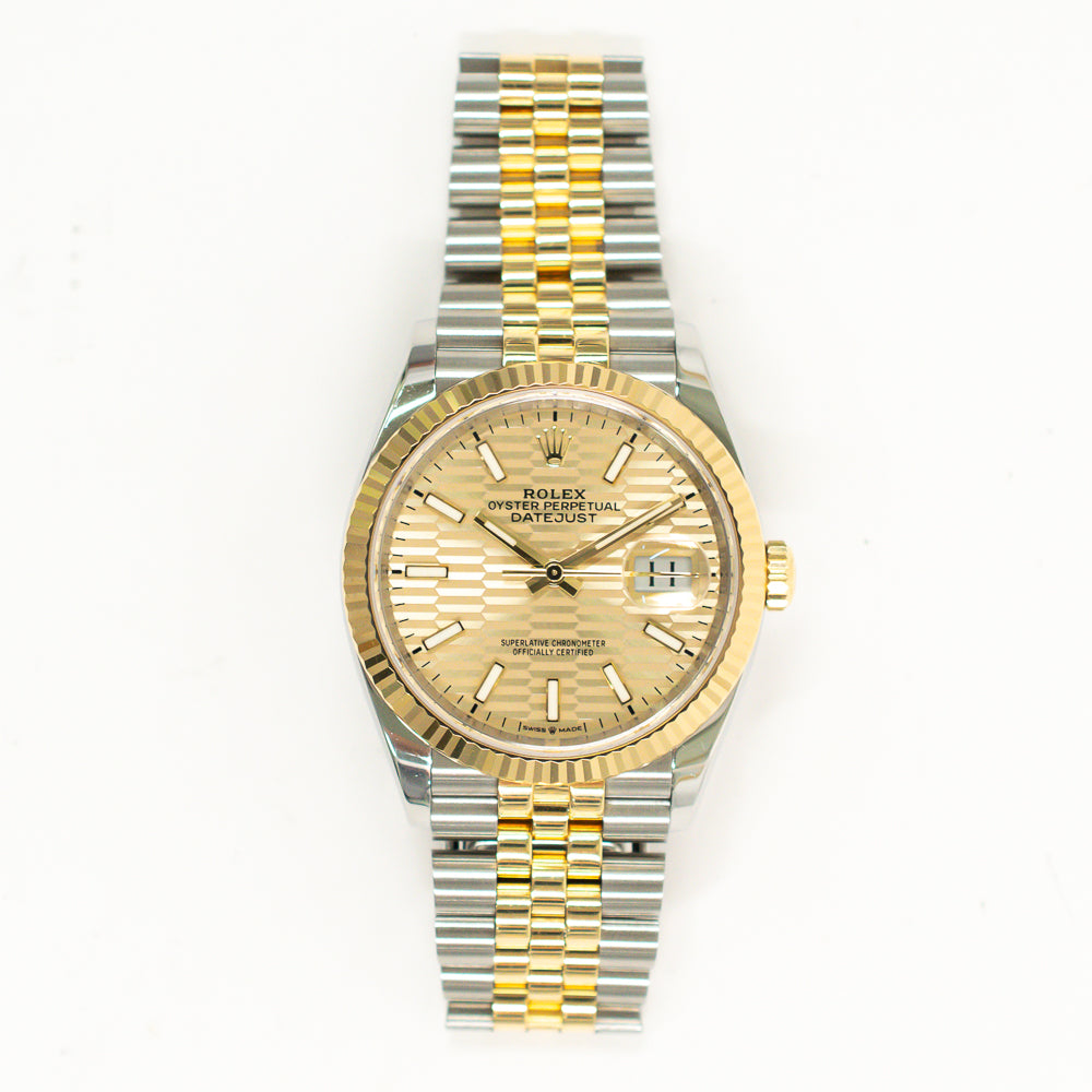 Rolex Datejust 36mm Champagne Fluted Dial 126233 (2022)