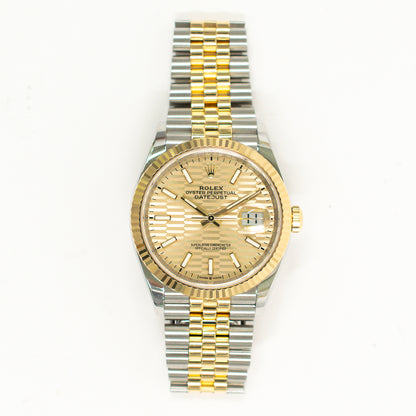 Rolex Datejust 36mm Champagne Fluted Dial 126233 (2022)