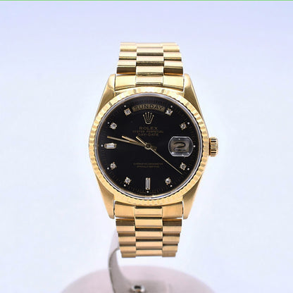 Rolex Day-Date 36mm Black Diamond 18238A (1989)