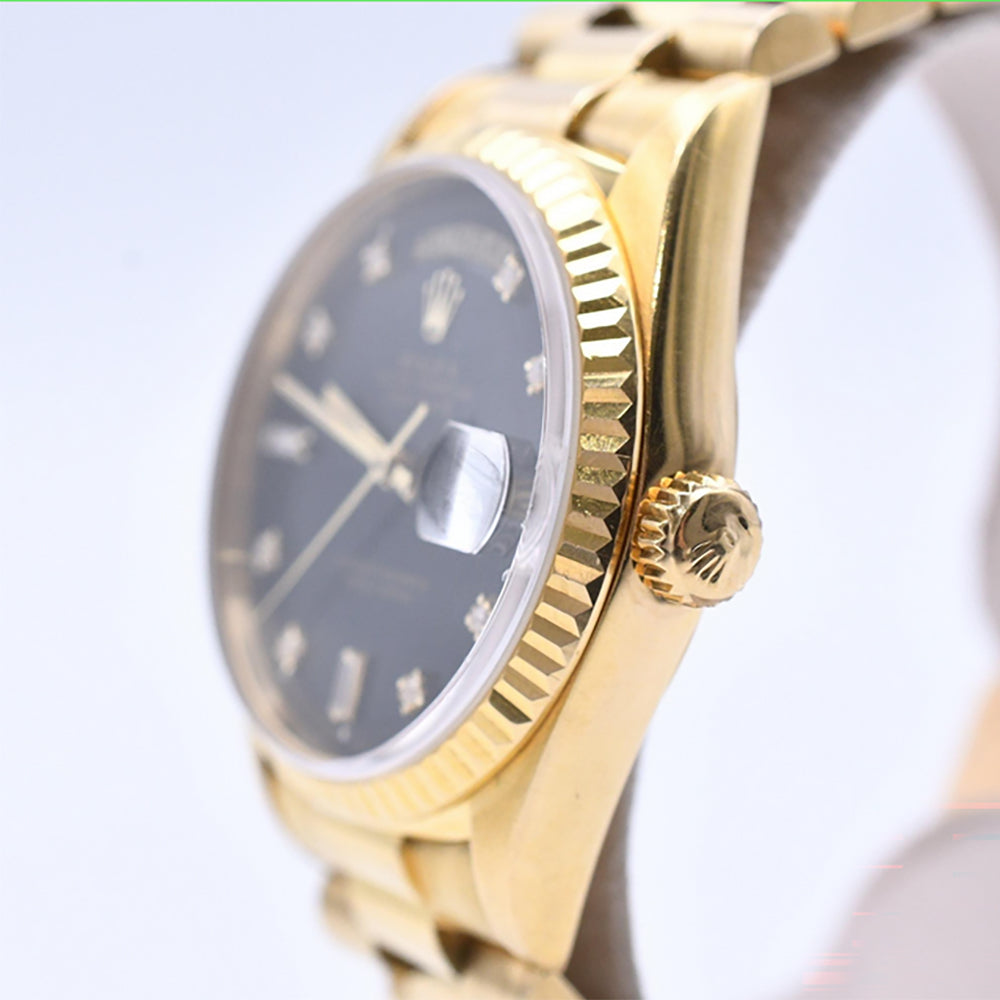Rolex Day-Date 36mm Black Diamond 18238A (1989)