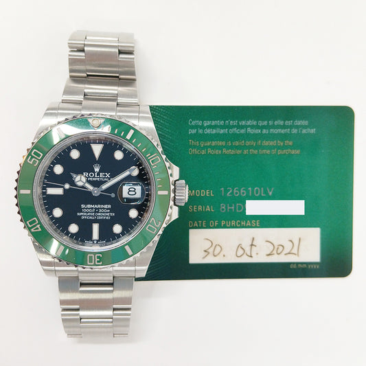 Rolex Submariner Date 41mm "Starbucks" Dial 126610LV (2021)