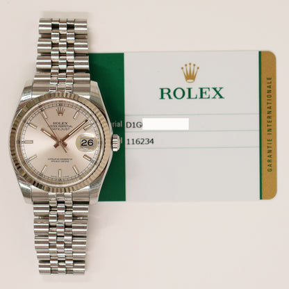 Rolex Datejust 36mm Silver Dial 116234 (2015)