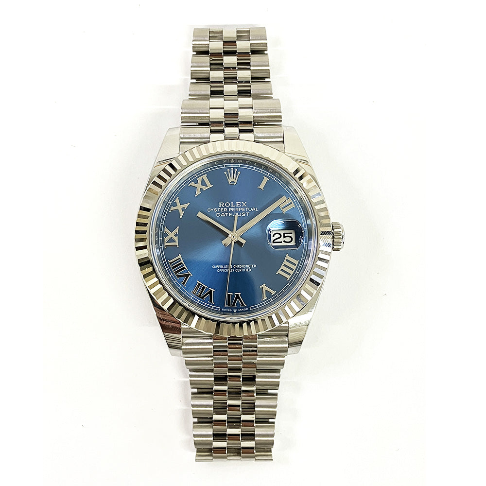 Rolex Datejust 41mm Blue Roman Dial Jubilee 126334