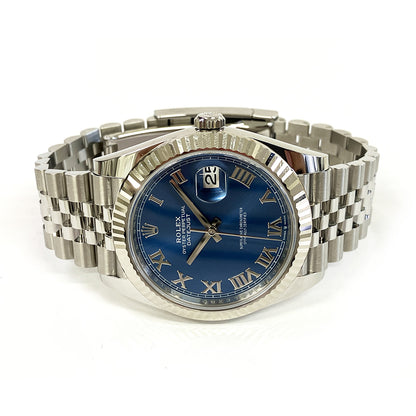 Rolex Datejust 41mm Blue Roman Dial Jubilee 126334