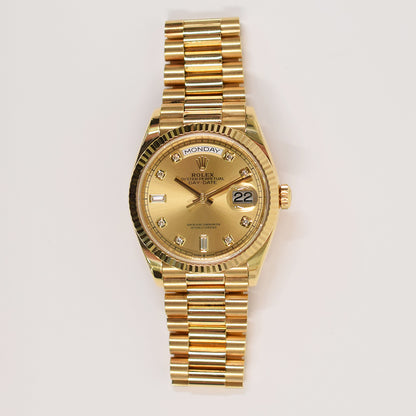 Rolex Day-Date 36mm Champagne Diamond Dial 128238A (2021)