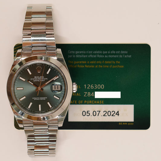 Rolex Datejust 41mm Green Dial 126300 (2024)