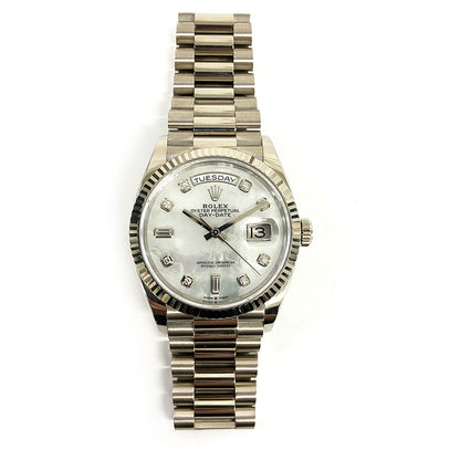 Rolex Day-Date 36mm White Mop Diamond Dial 128239