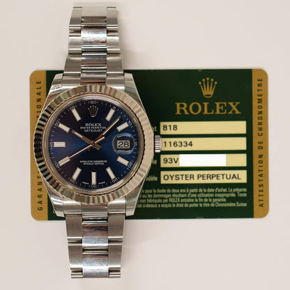 Rolex Datejust II Blue Dial 116334 (2013)