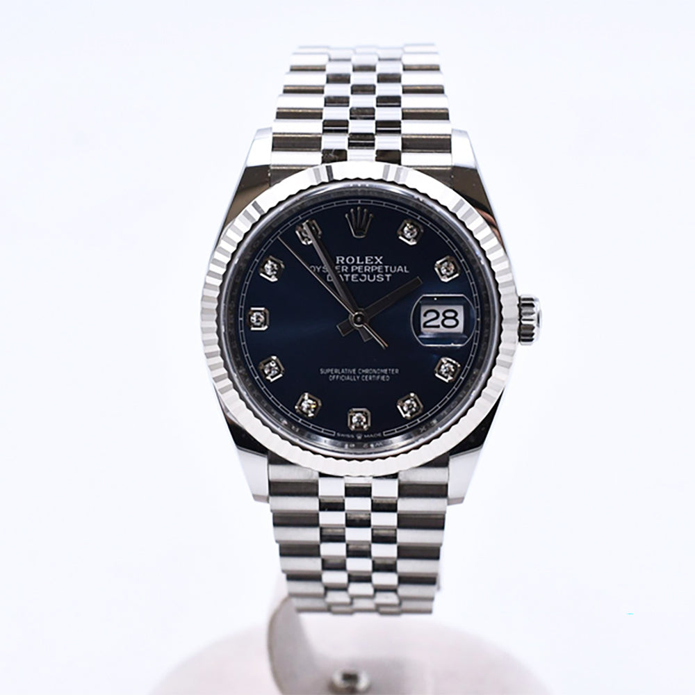 Rolex Datejust 36mm Blue Diamond Dial 126234G (2022)
