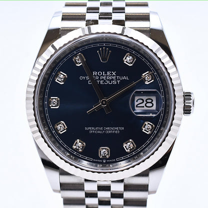 Rolex Datejust 36mm Blue Diamond Dial 126234G (2022)