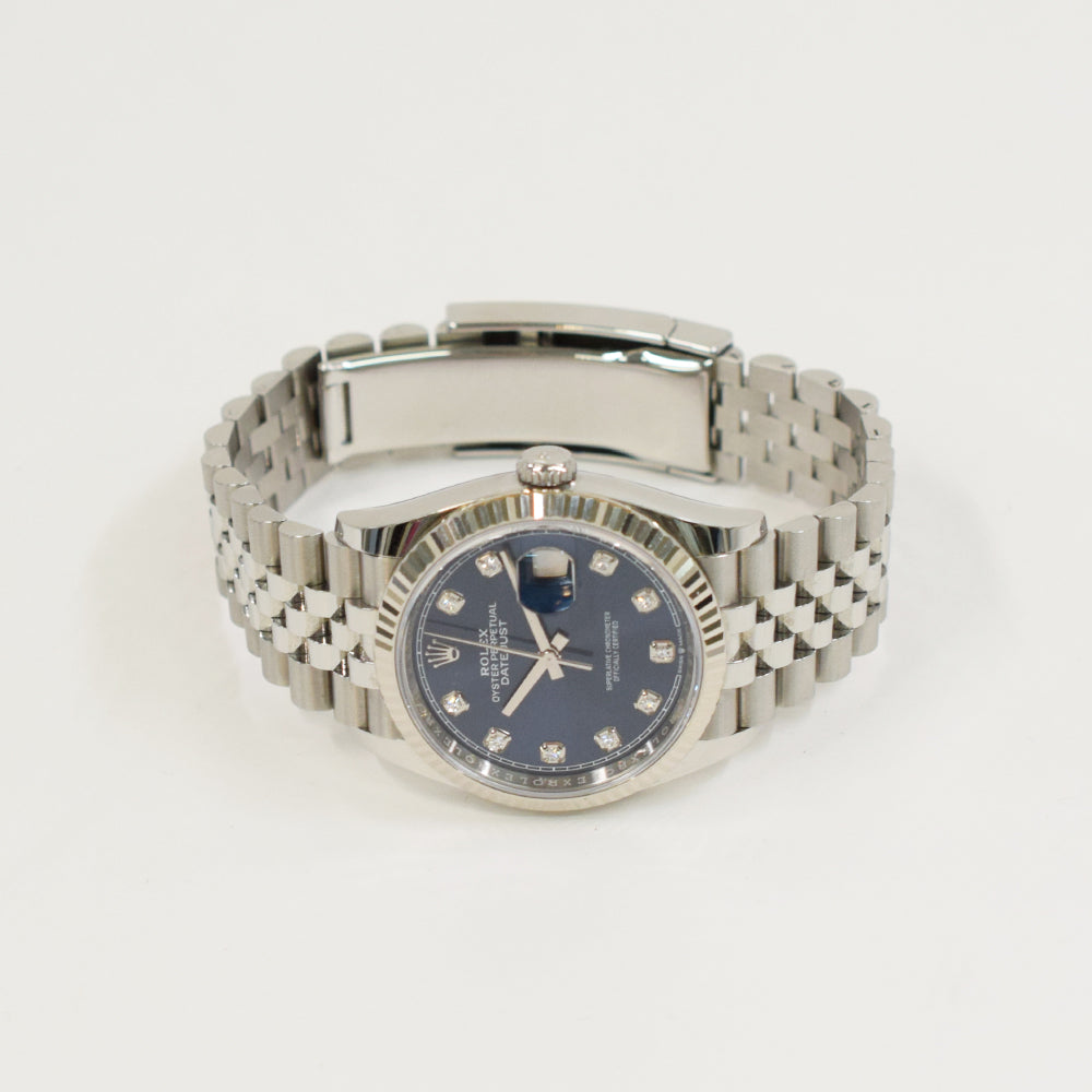 Rolex Datejust 36mm Blue Diamond Dial 126234G (2022)