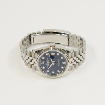 Rolex Datejust 36mm Blue Diamond Dial 126234G (2022)