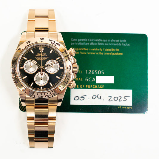 Rolex Daytona 40mm Black Dial 126505 (2025)