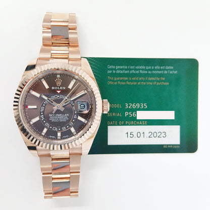 Rolex Sky-Dweller 42mm Chocolate Dial 326935 (2023)