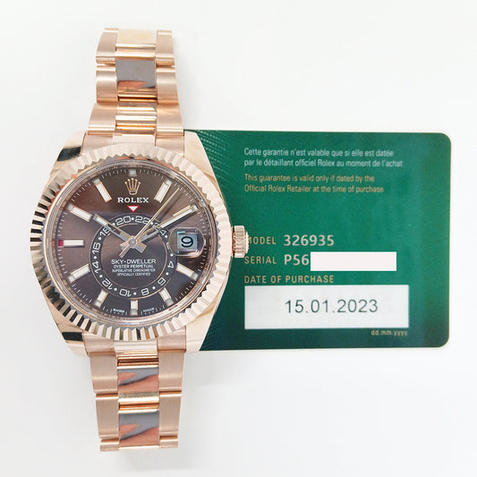 Rolex Sky-Dweller 42mm Chocolate Dial 326935 (2023)