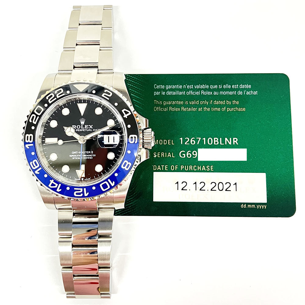 Rolex GMT-Master II "The Batman" Stainless Steel Oyster 126710BLNR