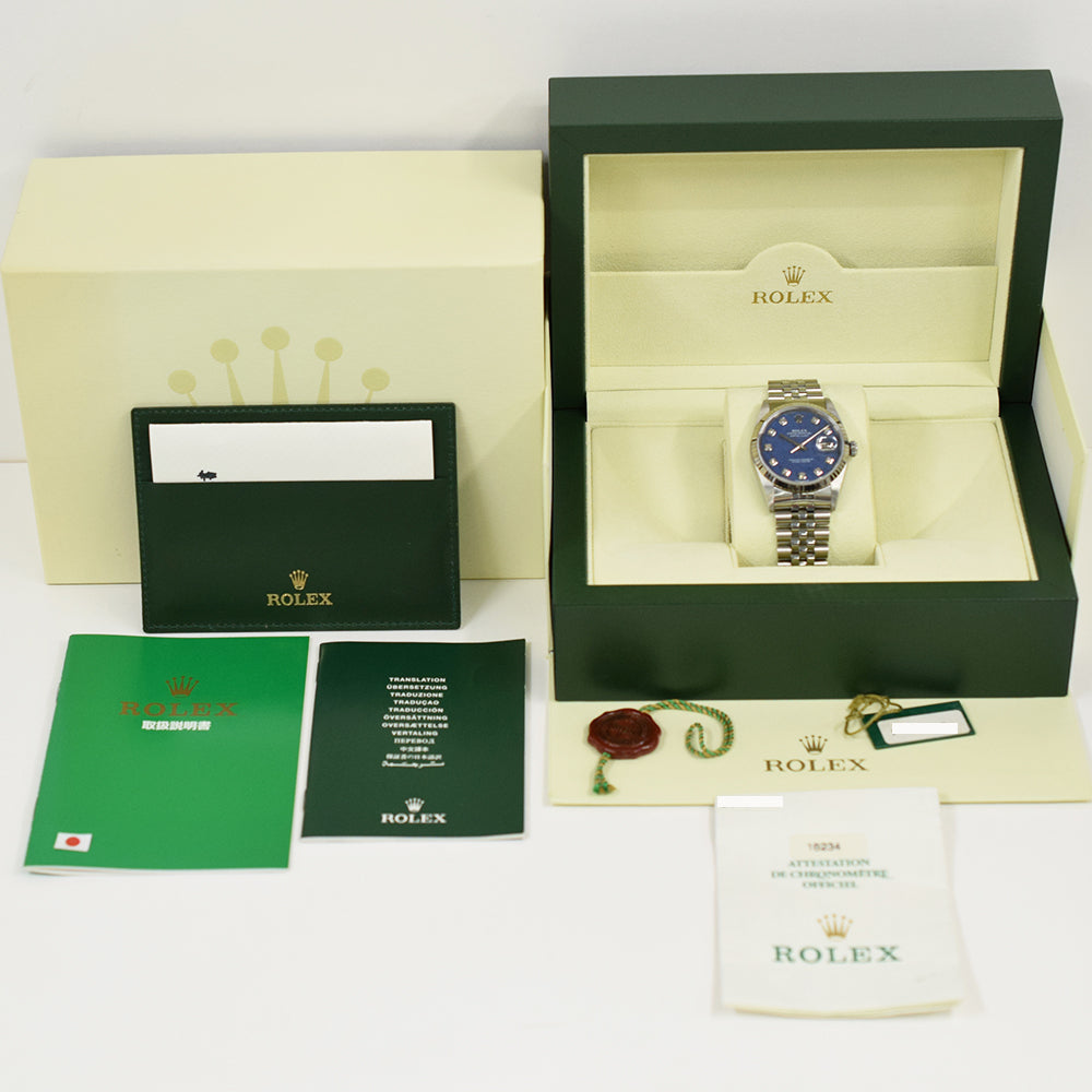 Rolex Datejust 36mm Blue Diamond 16234G