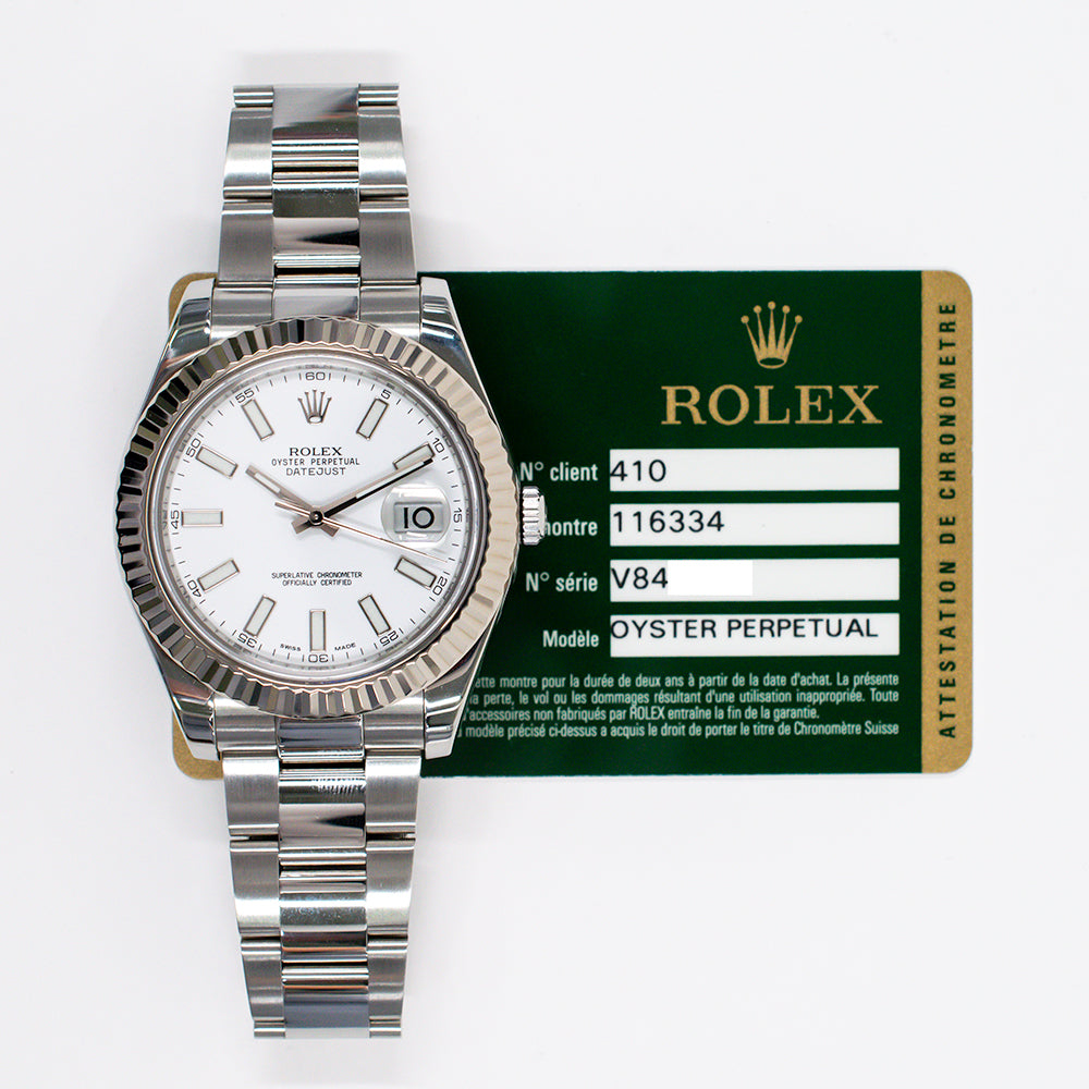 Rolex Datejust II White Dial 116334 (2009)