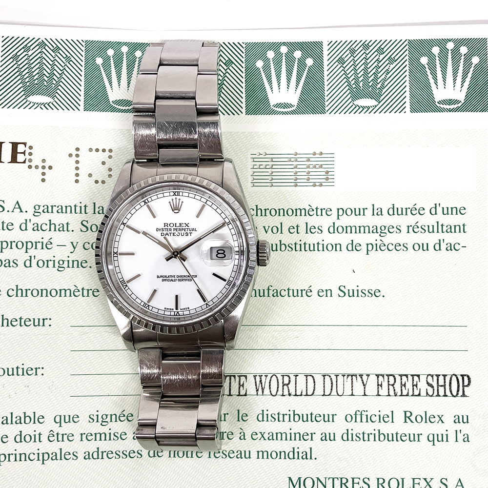 Rolex Datejust 36mm White Dial 16220