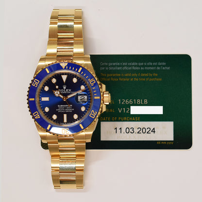Rolex Submariner Date 41mm Blue Dial 126618LB (2024)