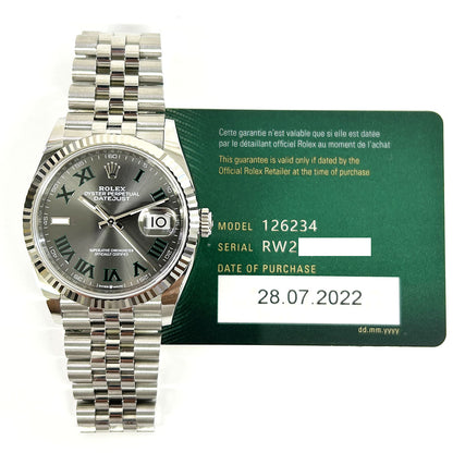 Rolex Datejust 36mm Wimbledon Dial 126234