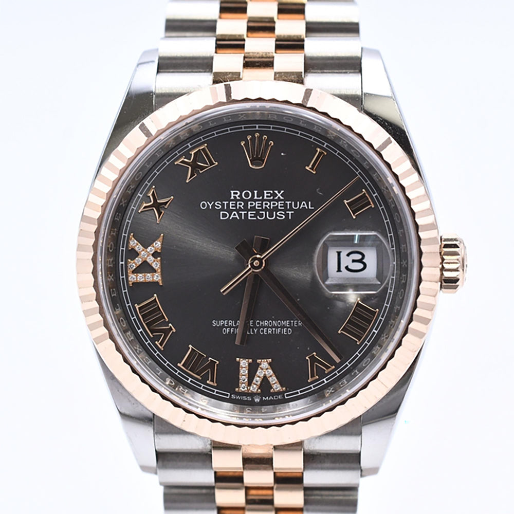 Rolex Datejust 36mm Slate "VI&IX" Diamond Dial 126231 (2023)