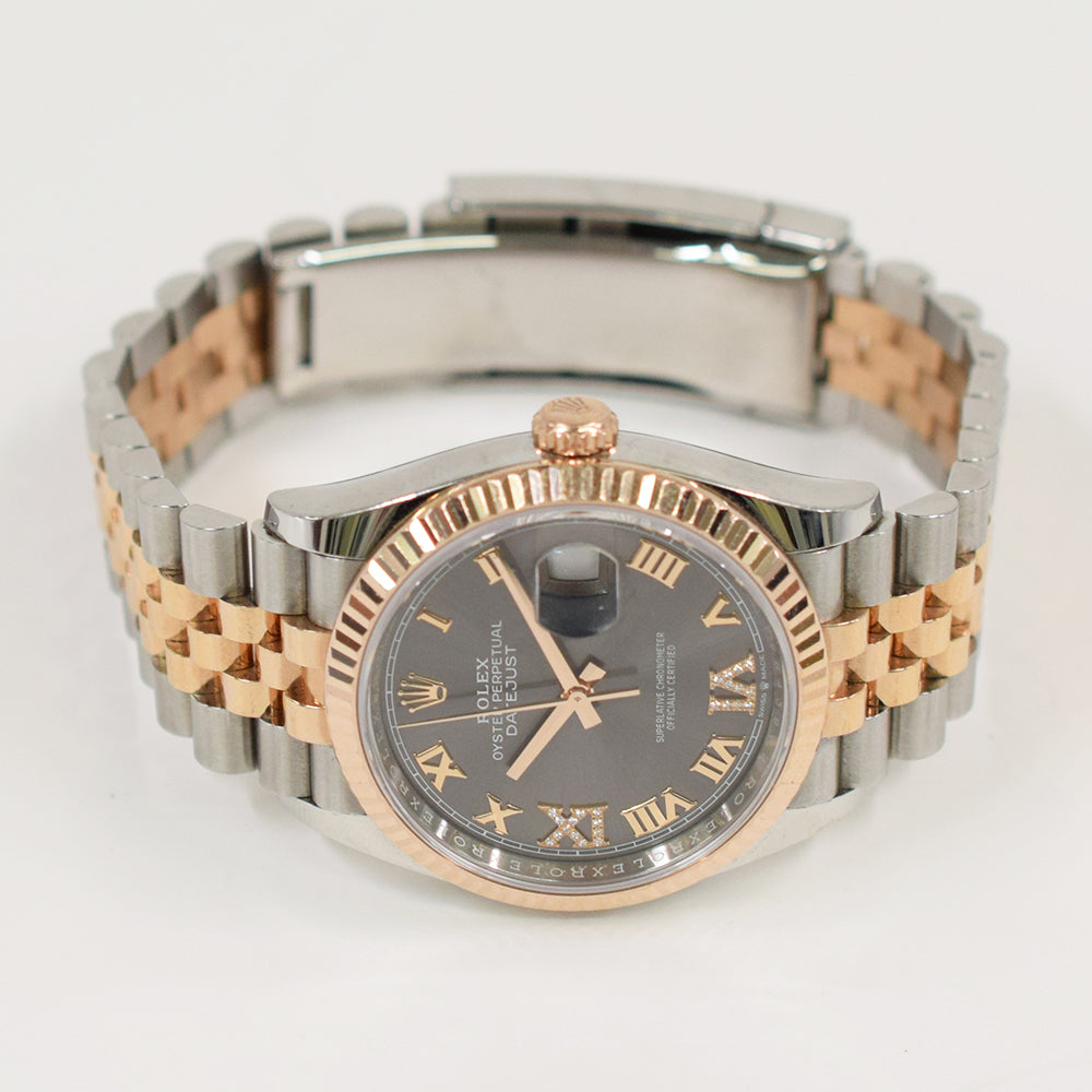 Rolex Datejust 36mm Slate "VI&IX" Diamond Dial 126231 (2023)