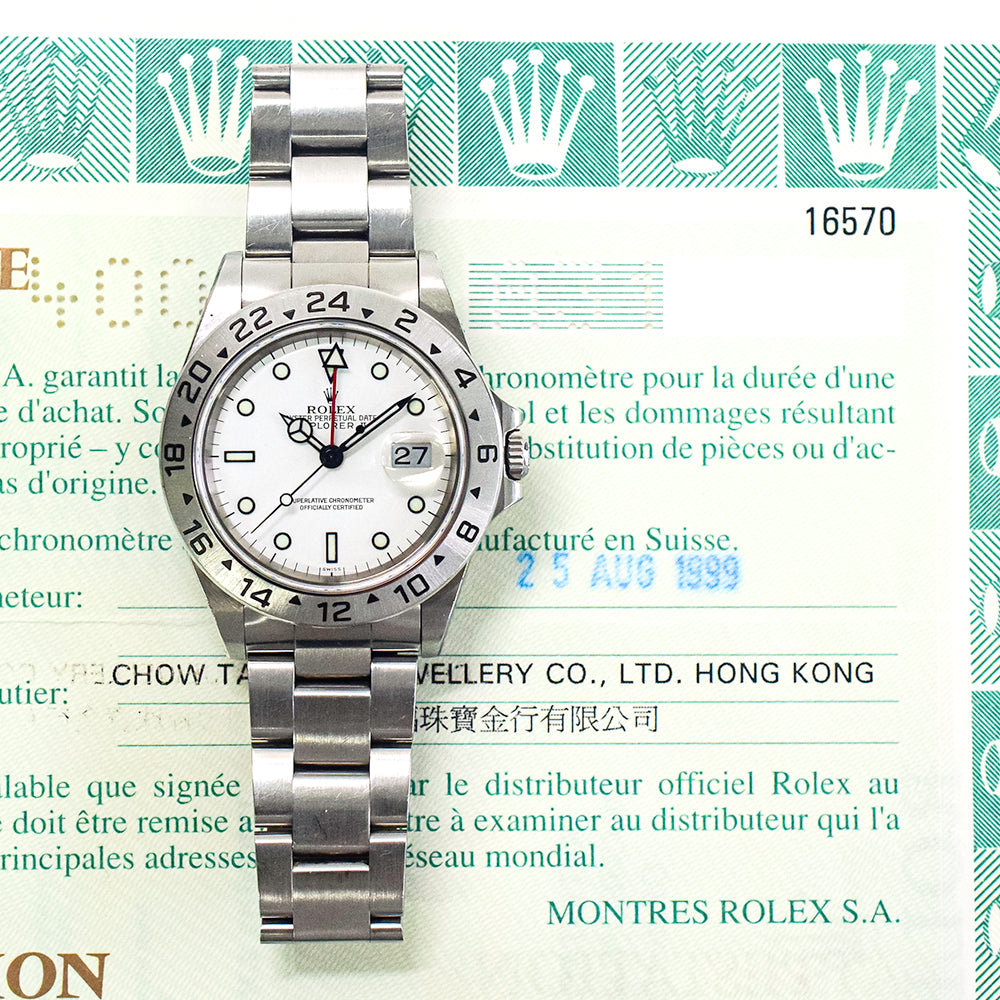 Rolex Explorer II 40mm White Dial 16570 (1999)