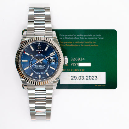 Rolex Sky-Dweller 42mm Blue Dial 326934 (2023)