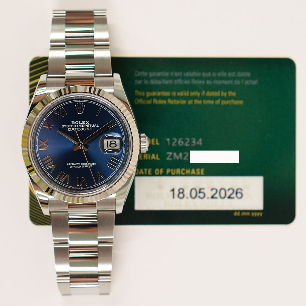 Rolex Datejust 36mm Blue Roman Dial 126234 (2026)
