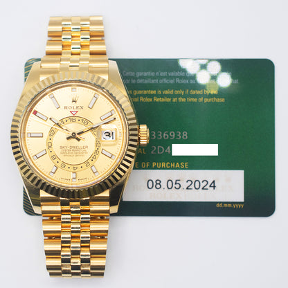 Rolex Sky-Dweller 42mm Champagne Dial 336938 (2024)