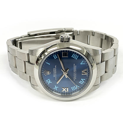 Rolex Oyster Perpetual 31mm Blue Roman Dial 177200