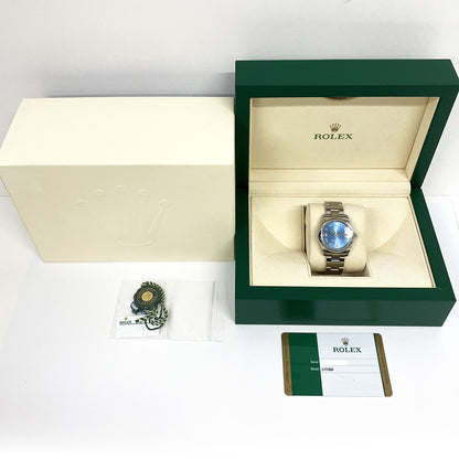 Rolex Oyster Perpetual 31mm Blue Roman Dial 177200